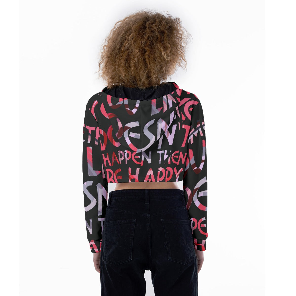 All-Over Print Women's Crop Top Hoodie