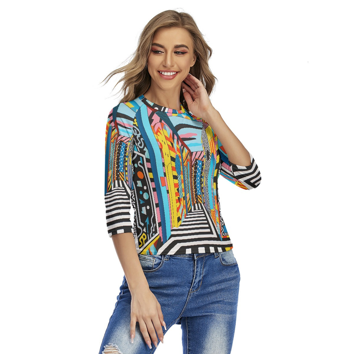 All-Over Print Women's Raglan Sleeves T-shirts