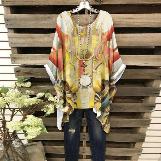 All-Over Print Women's Bat Sleeve Shirt