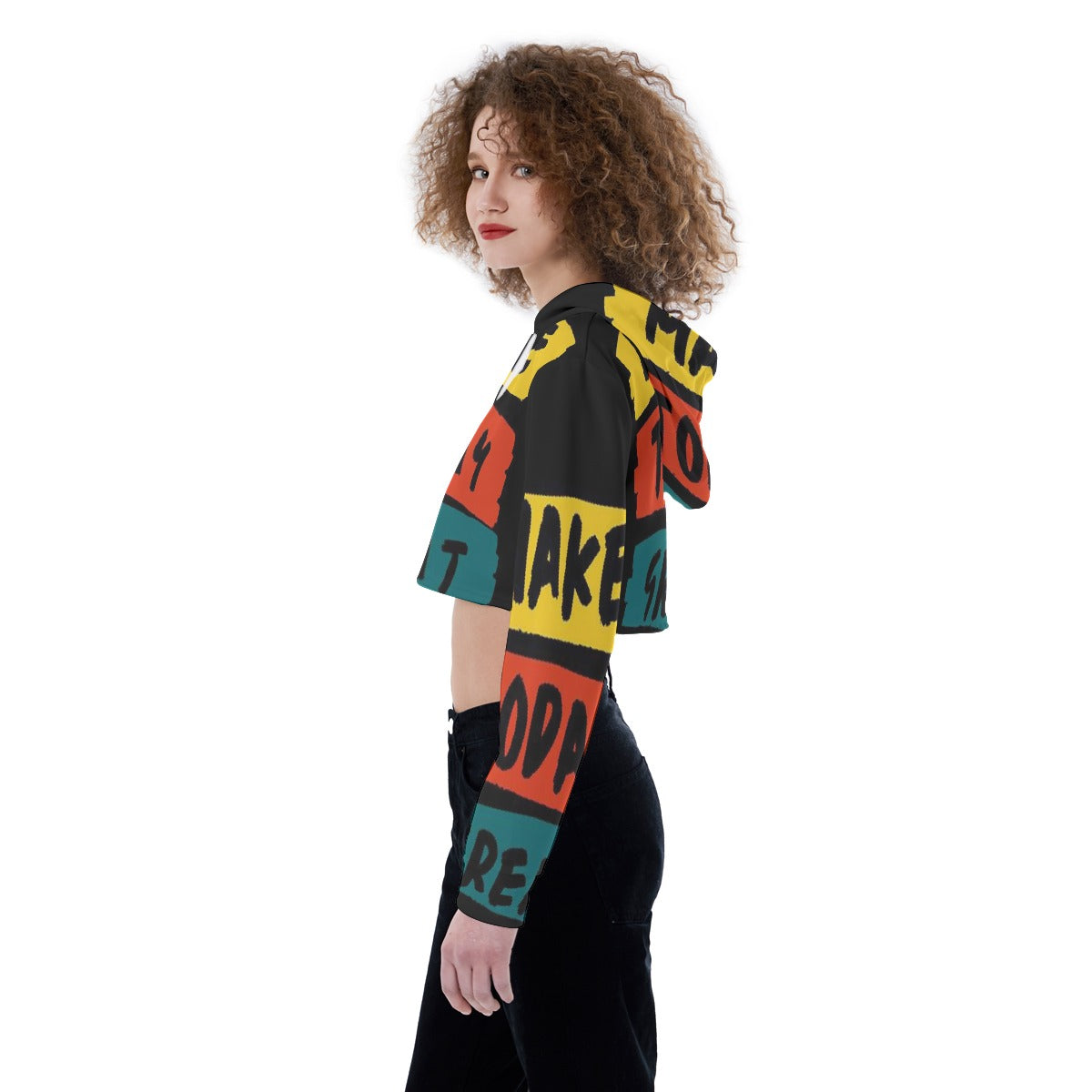All-Over Print Women's Crop Top Hoodie