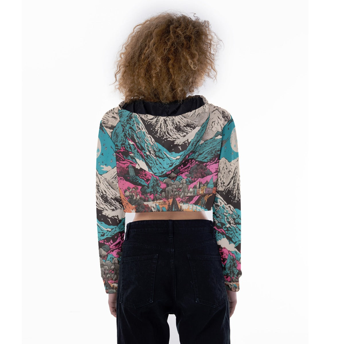 All-Over Print Women's Crop Top Hoodie