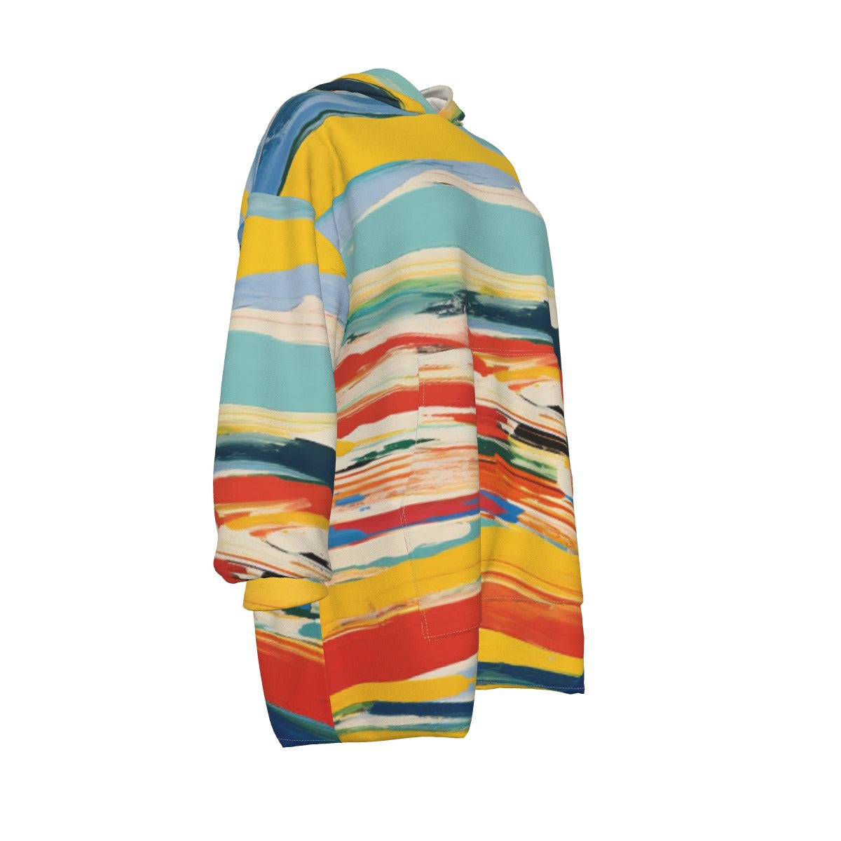 All-Over Print Women's Sherpa Fleece Hoodie Blanket