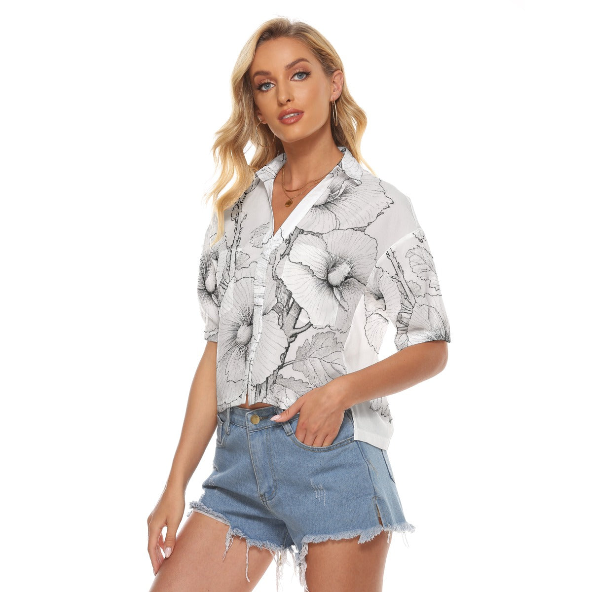 All-Over Print Women's V-neck Shirts