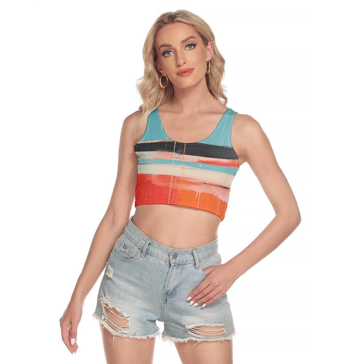 All-Over Print Women's Sport Crop Tank Top