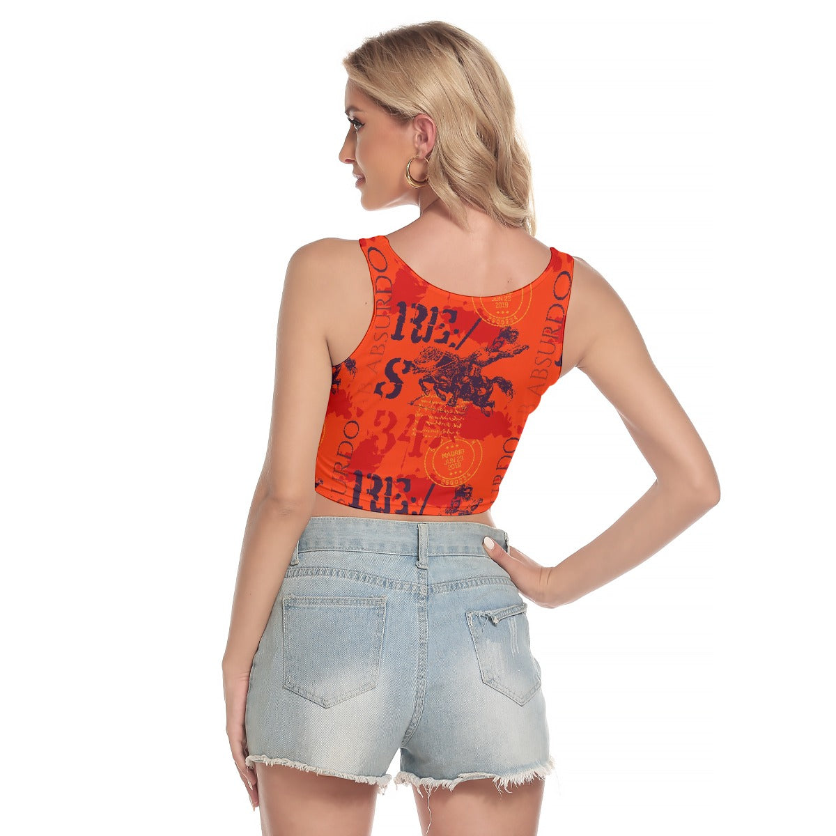 All-Over Print Women's Sport Crop Tank Top