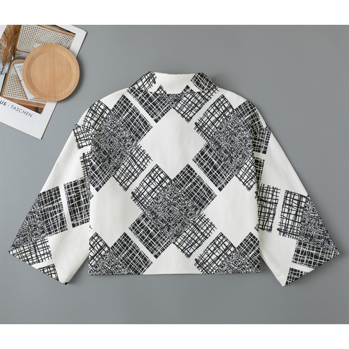 All-Over Print Women's Cropped Jacket | 245GSM Cotton