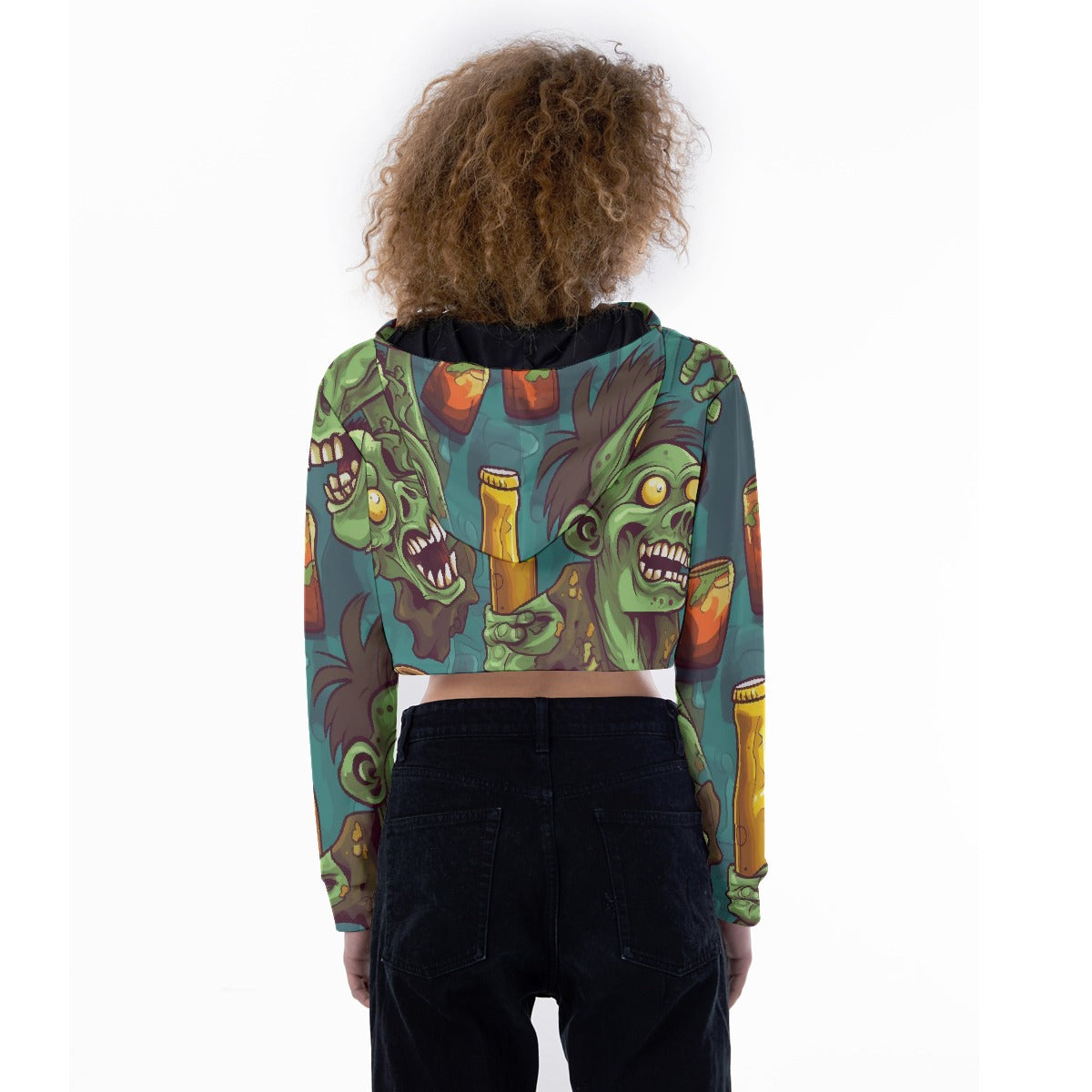 All-Over Print Women's Crop Top Hoodie