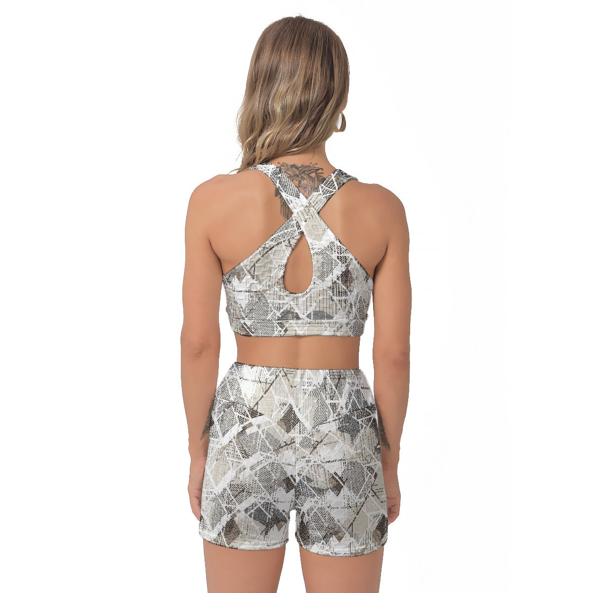 All-Over Print Women's Sports Bra Suit