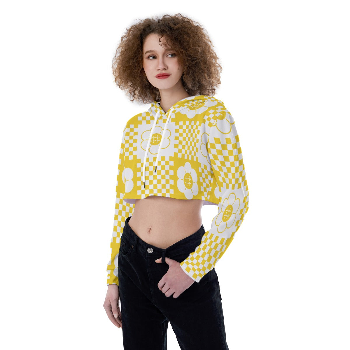 All-Over Print Women's Crop Top Hoodie
