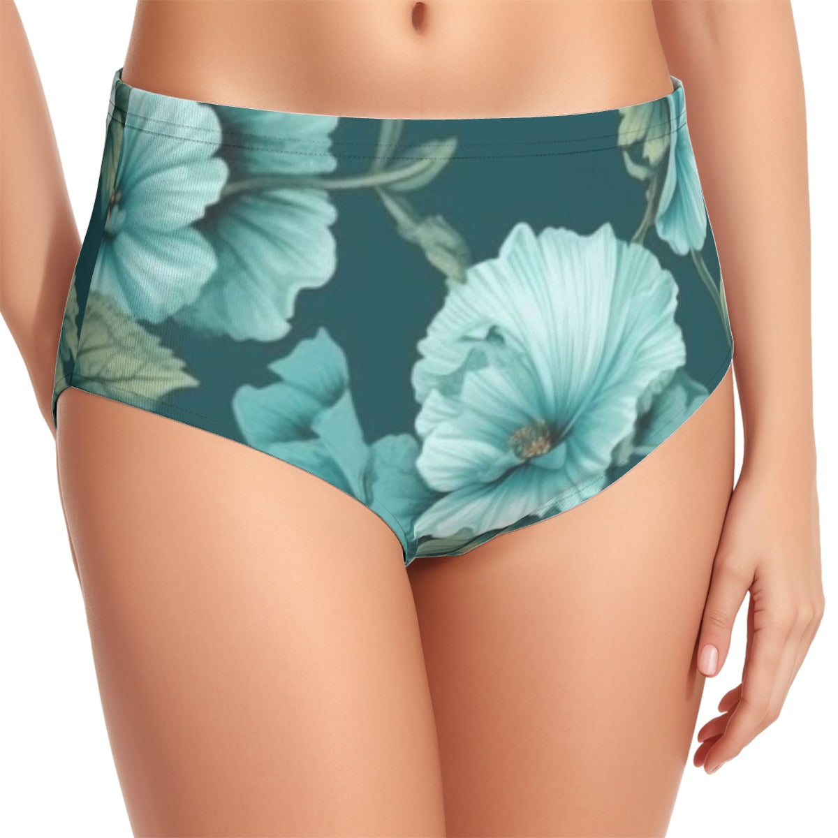 All-Over Print Women's Swimsuit Set With Halter
