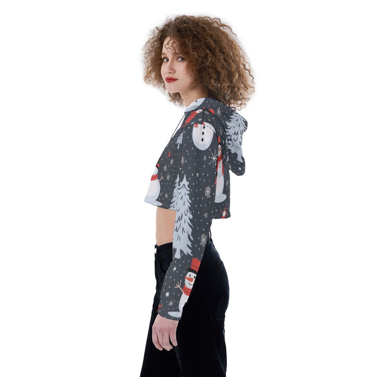 All-Over Print Women's Crop Top Hoodie