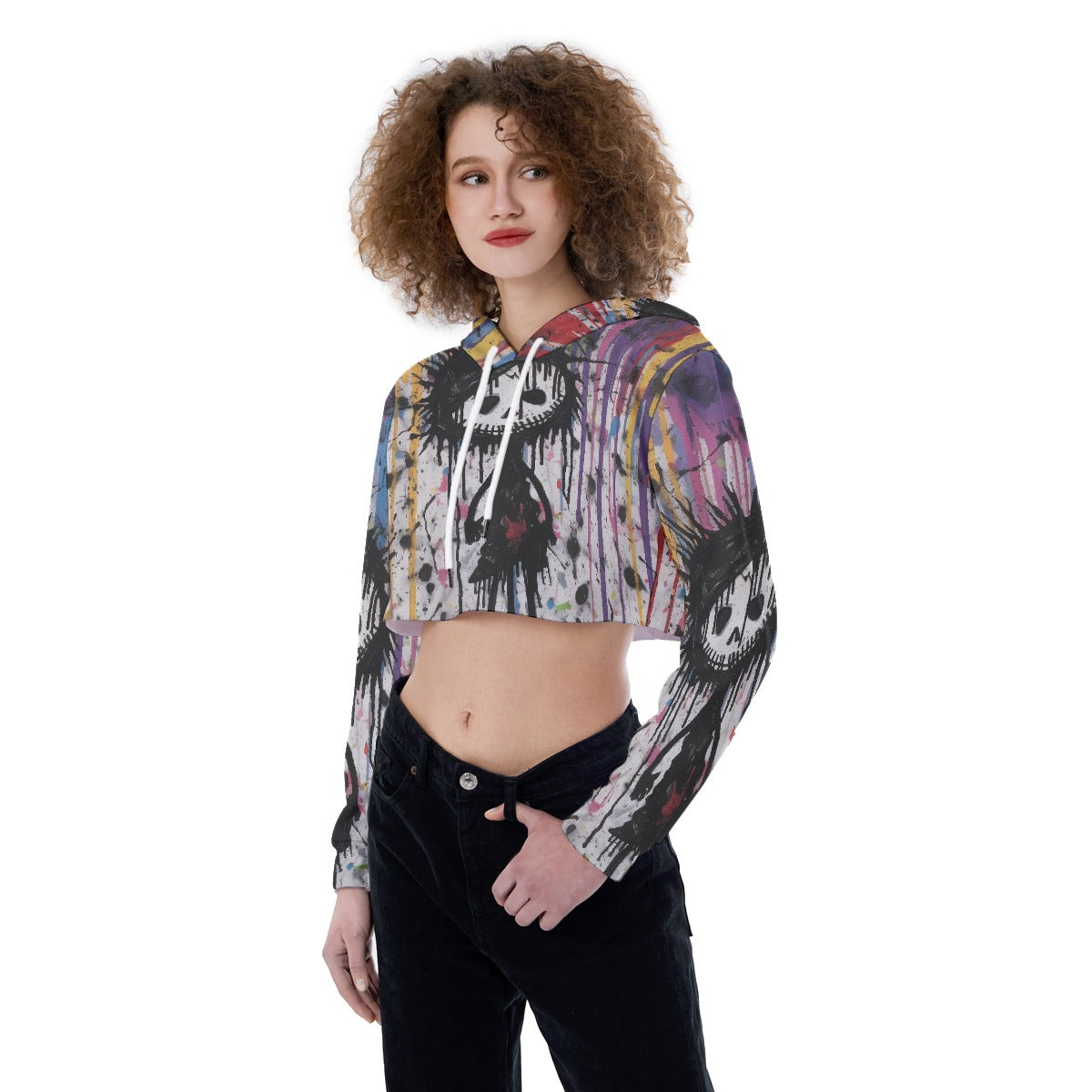 All-Over Print Women's Crop Top Hoodie