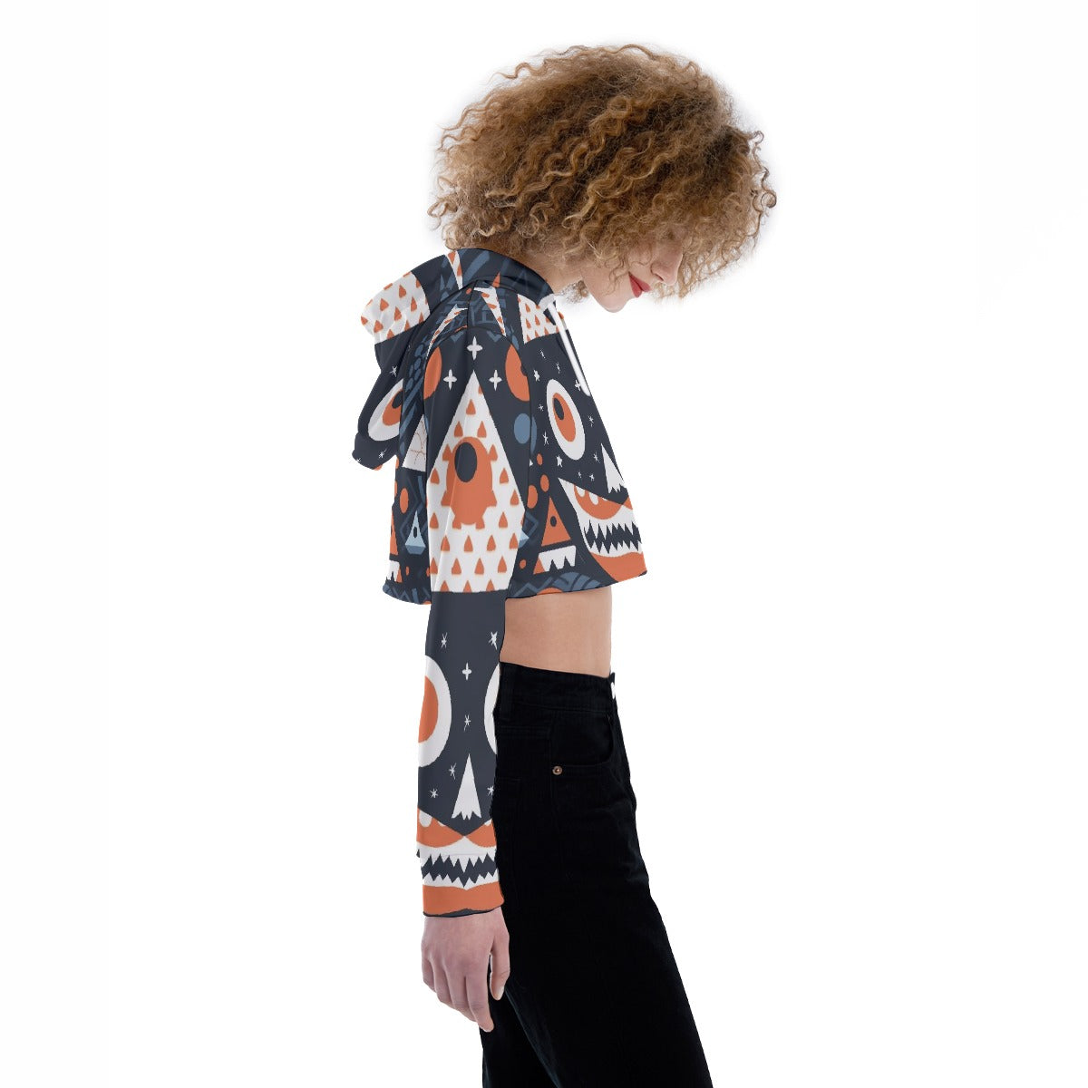 All-Over Print Women's Crop Top Hoodie