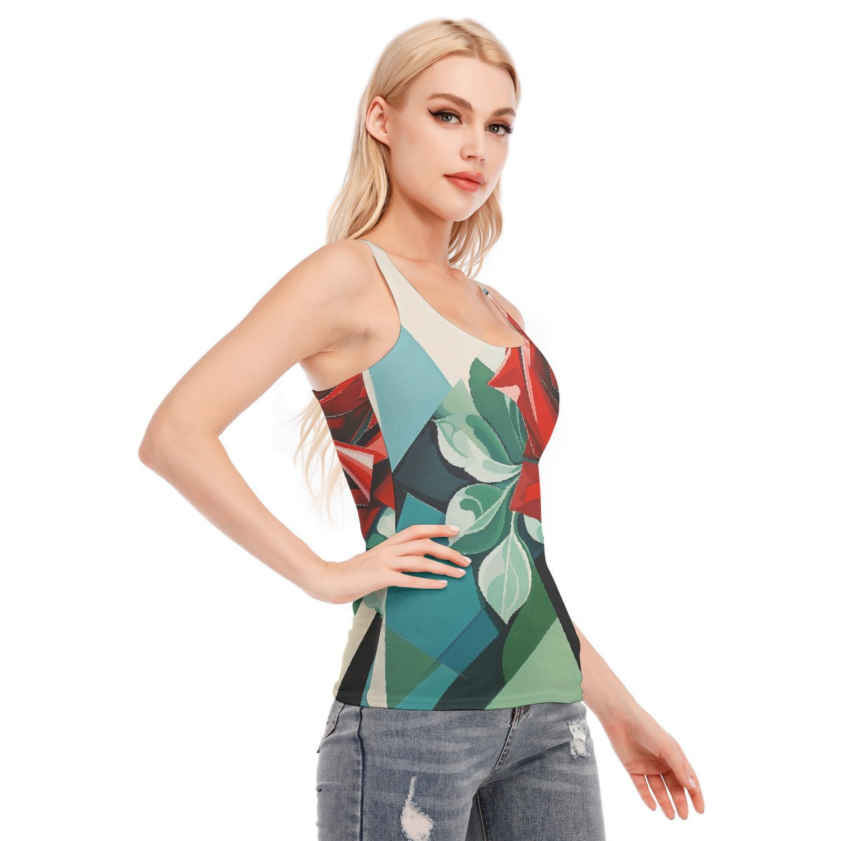 All-Over Print Women's Racer Vest | 190GSM Cotton