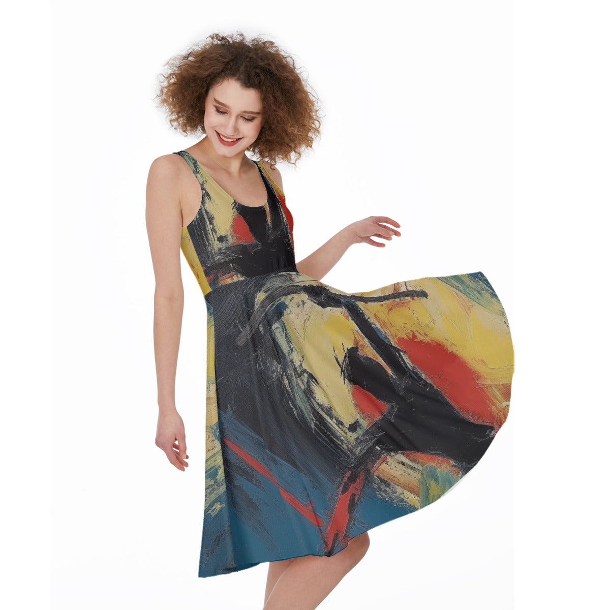 All-Over Print Women's Sleeveless Dress