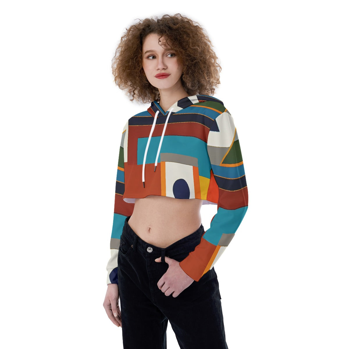 All-Over Print Women's Crop Top Hoodie
