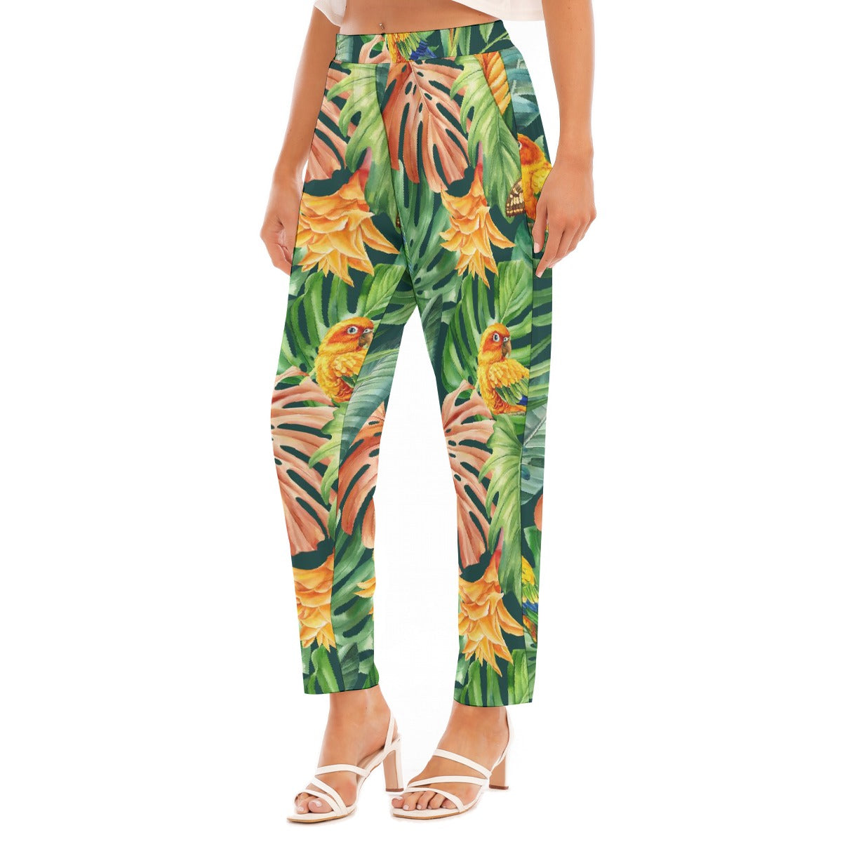 All-Over Print Women's Loose Straight-leg Pants