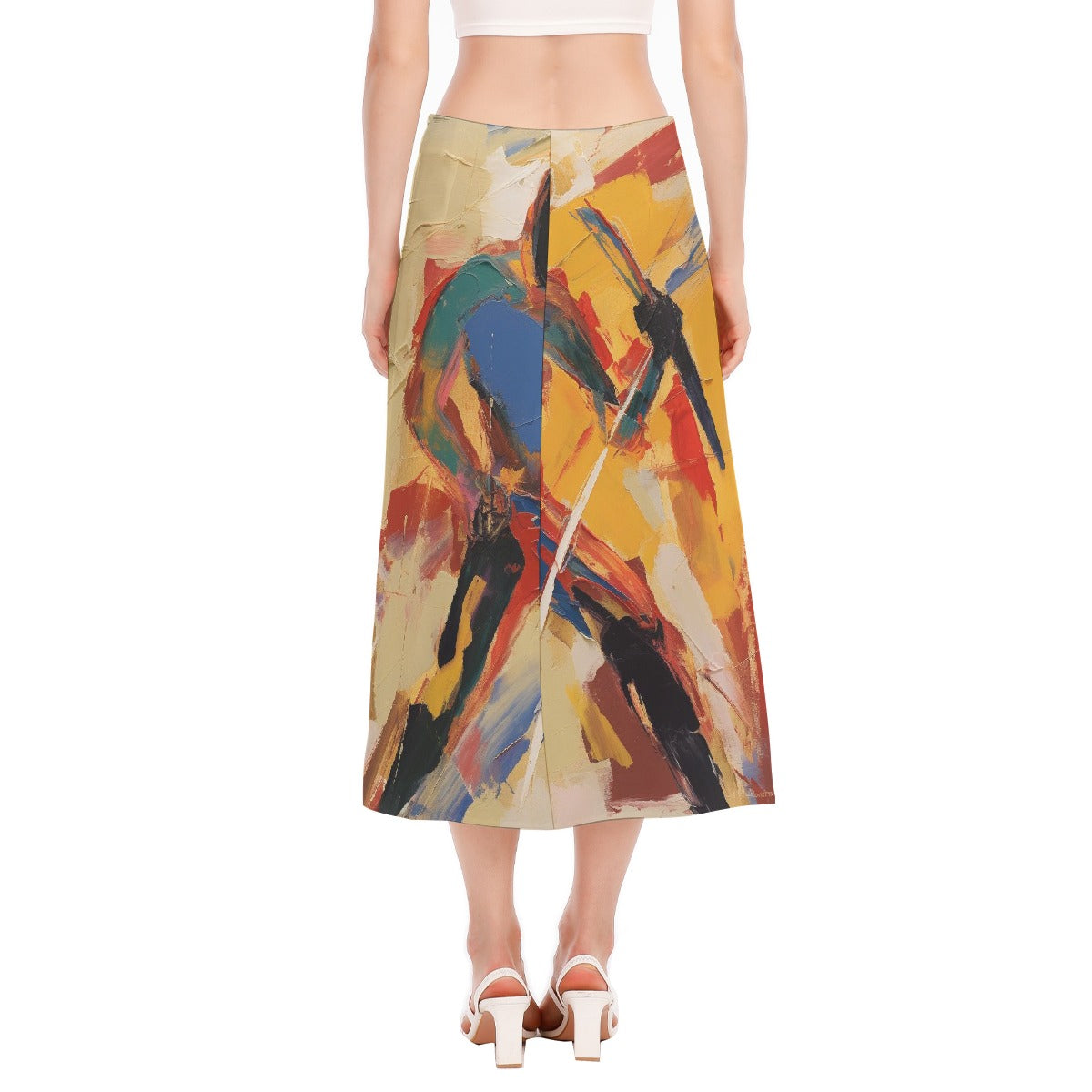 All-Over Print Women's High Slit Long Skirt