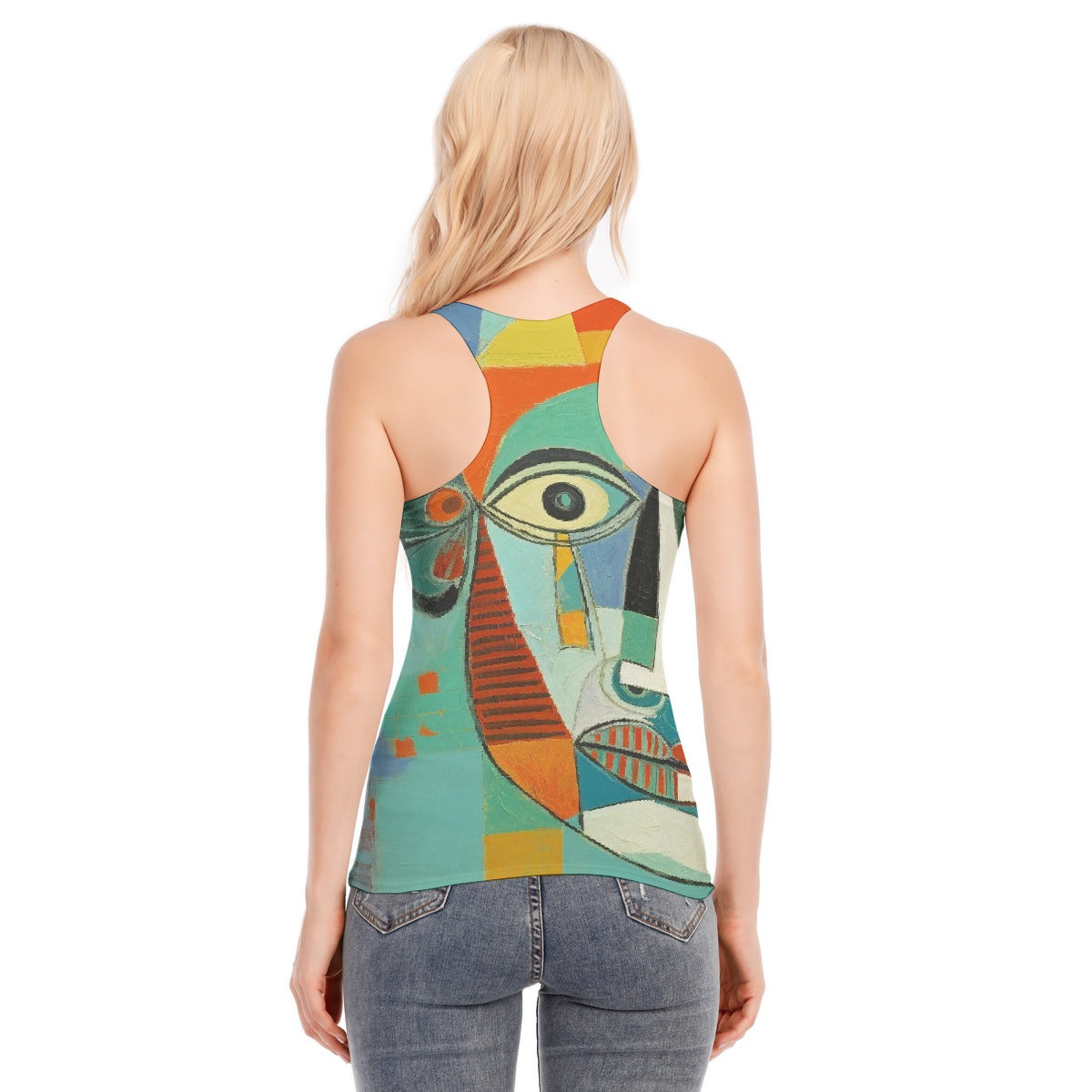 All-Over Print Women's Racer Vest | 190GSM Cotton