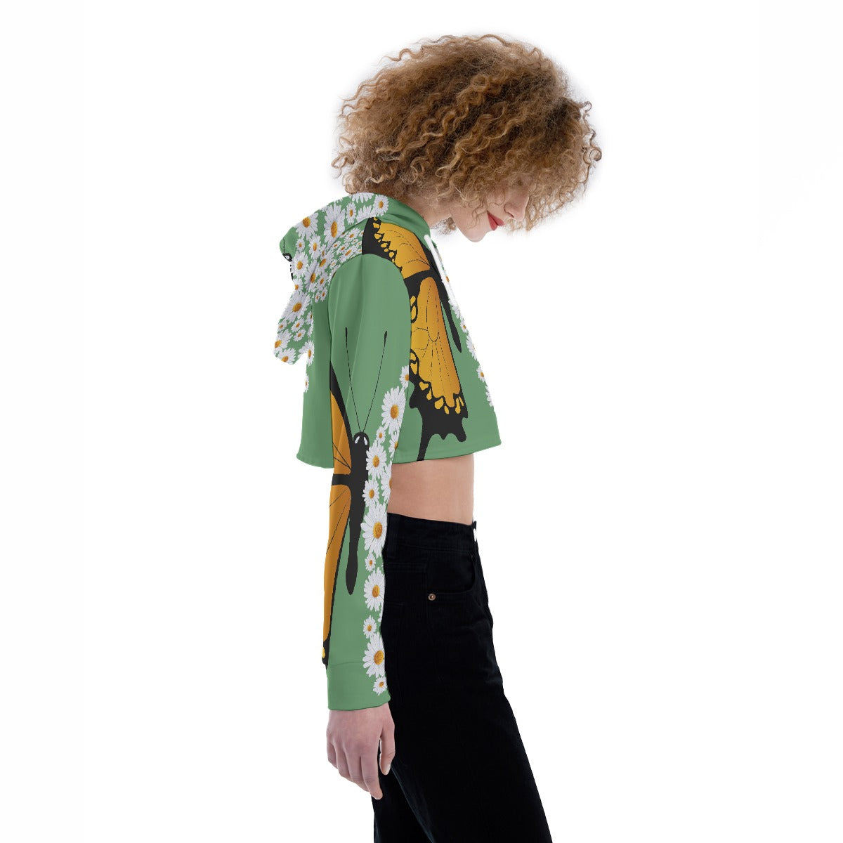 All-Over Print Women's Crop Top Hoodie
