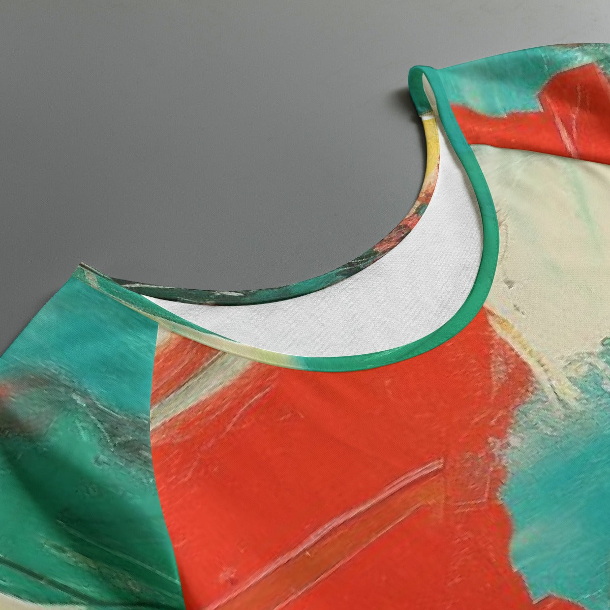 All-Over Print Women's Round Neck T-shirt With Raglan Sleeve