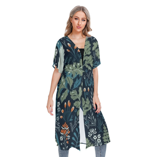 All-Over Print Women's Short Sleeve Cardigan