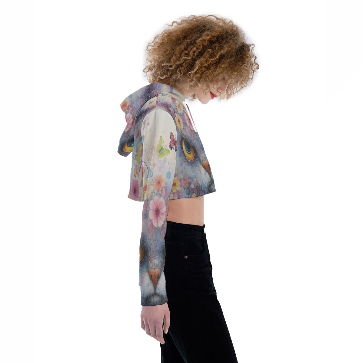 All-Over Print Women's Crop Top Hoodie