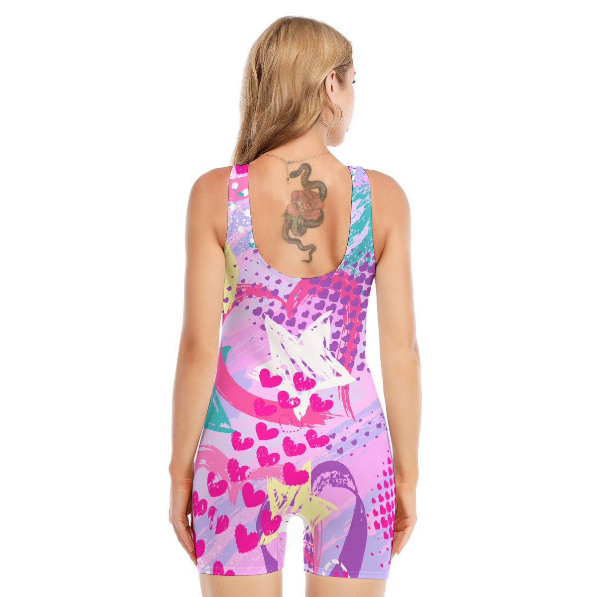 All-Over Print Women's Sleeveless One-piece Swimsuit