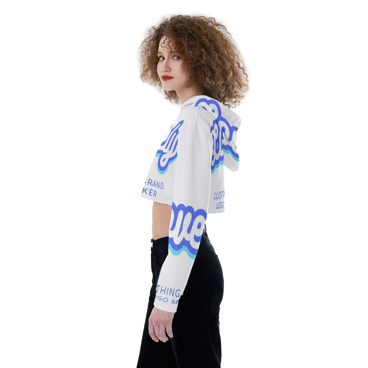 All-Over Print Women's Crop Top Hoodie