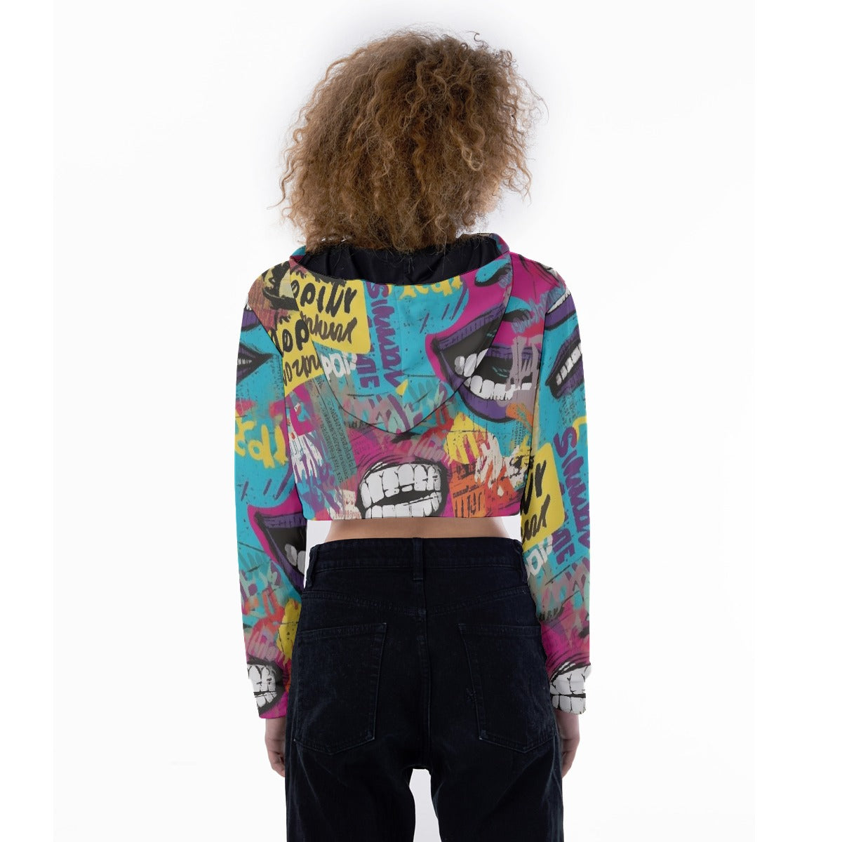 All-Over Print Women's Crop Top Hoodie