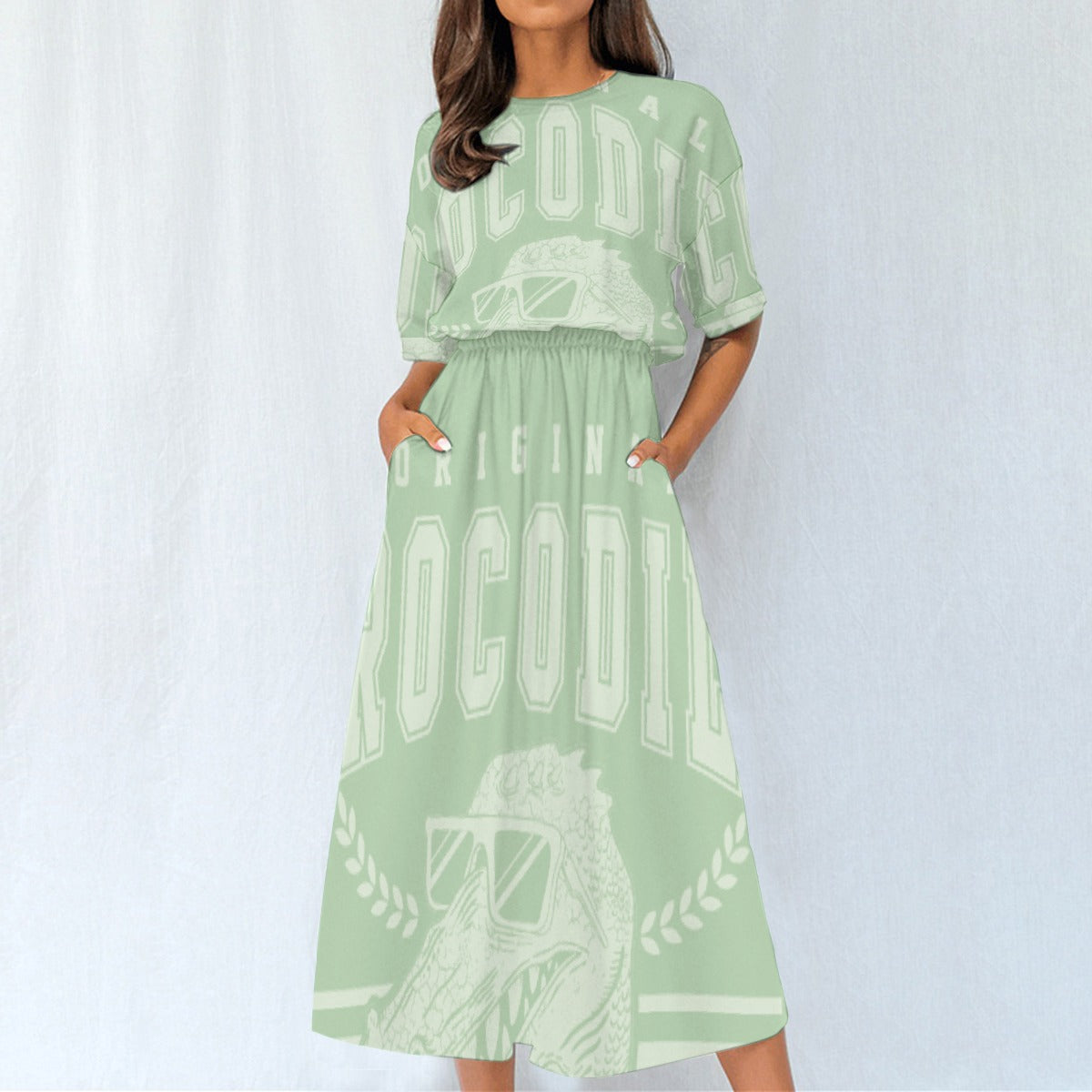 All-Over Print Women's Elastic Waist Dress