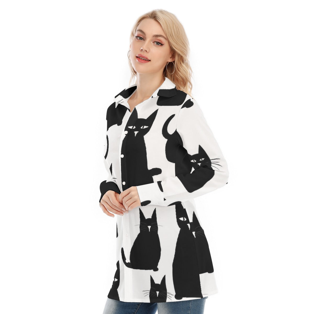 All-Over Print Women's Long Shirt