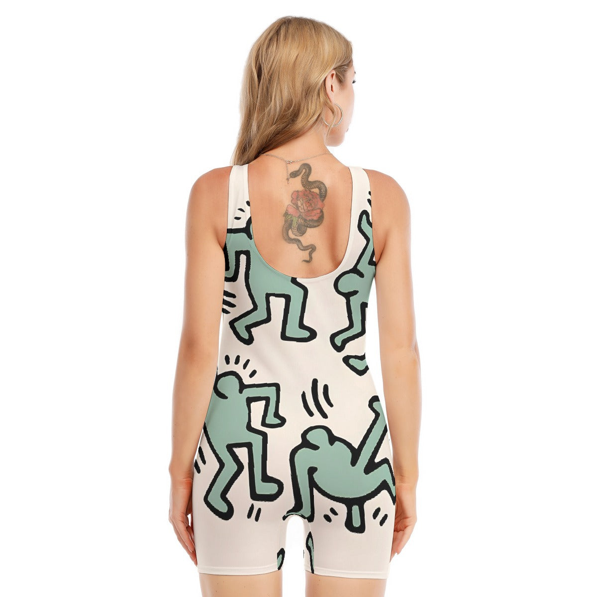 All-Over Print Women's Sleeveless One-piece Swimsuit
