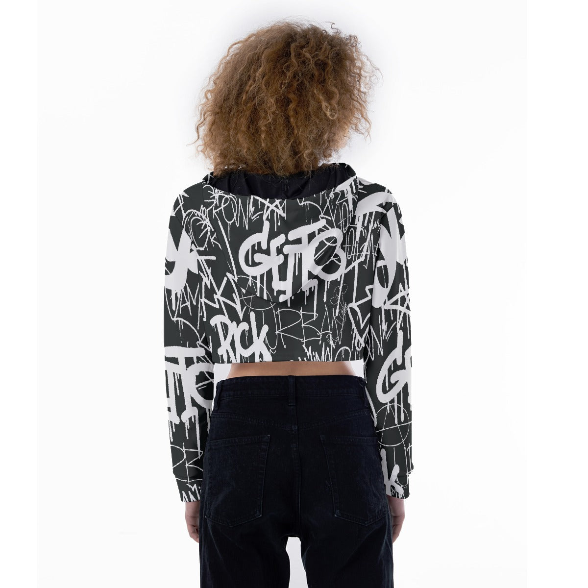 All-Over Print Women's Crop Top Hoodie