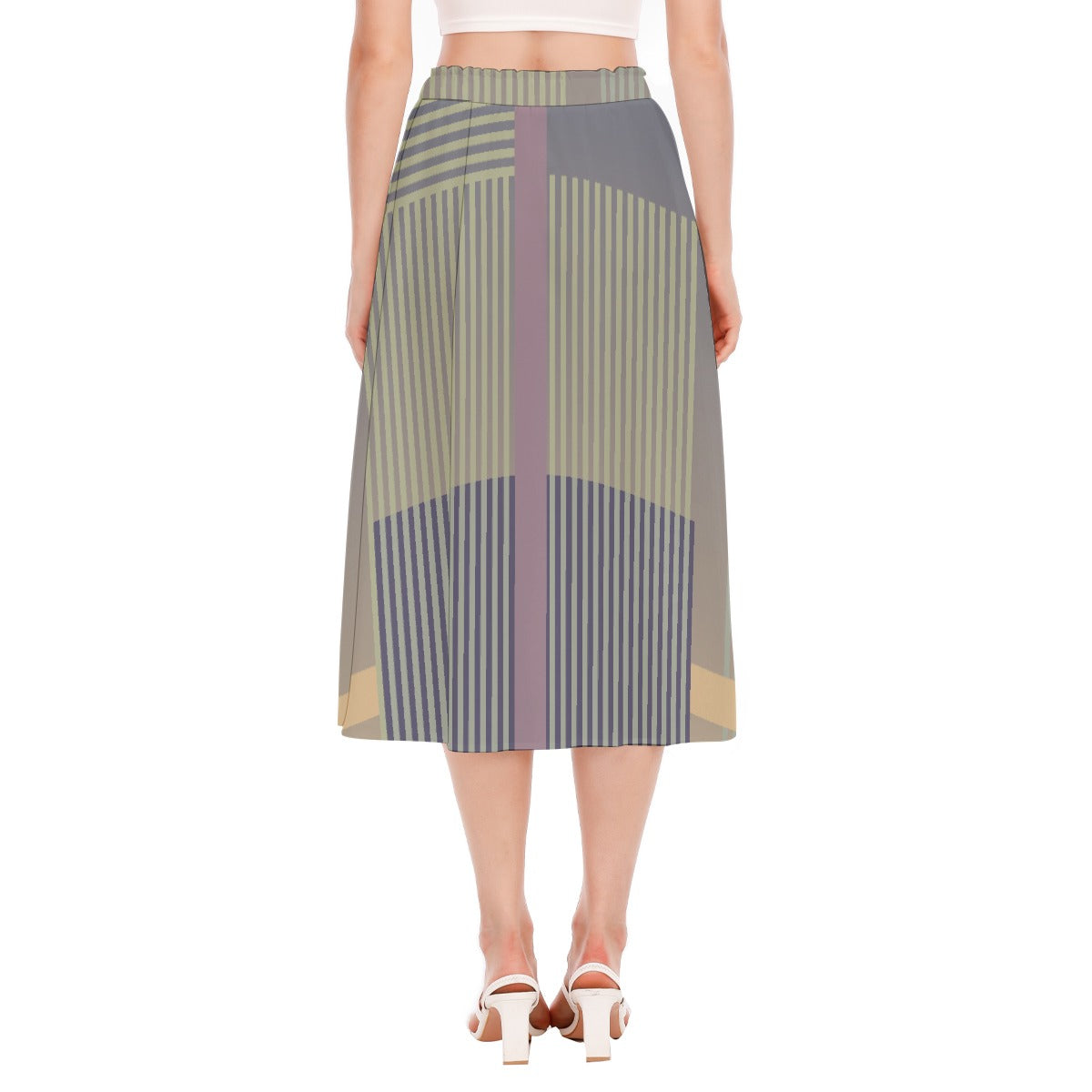 All-Over Print Women's Long Section Chiffon Skirt