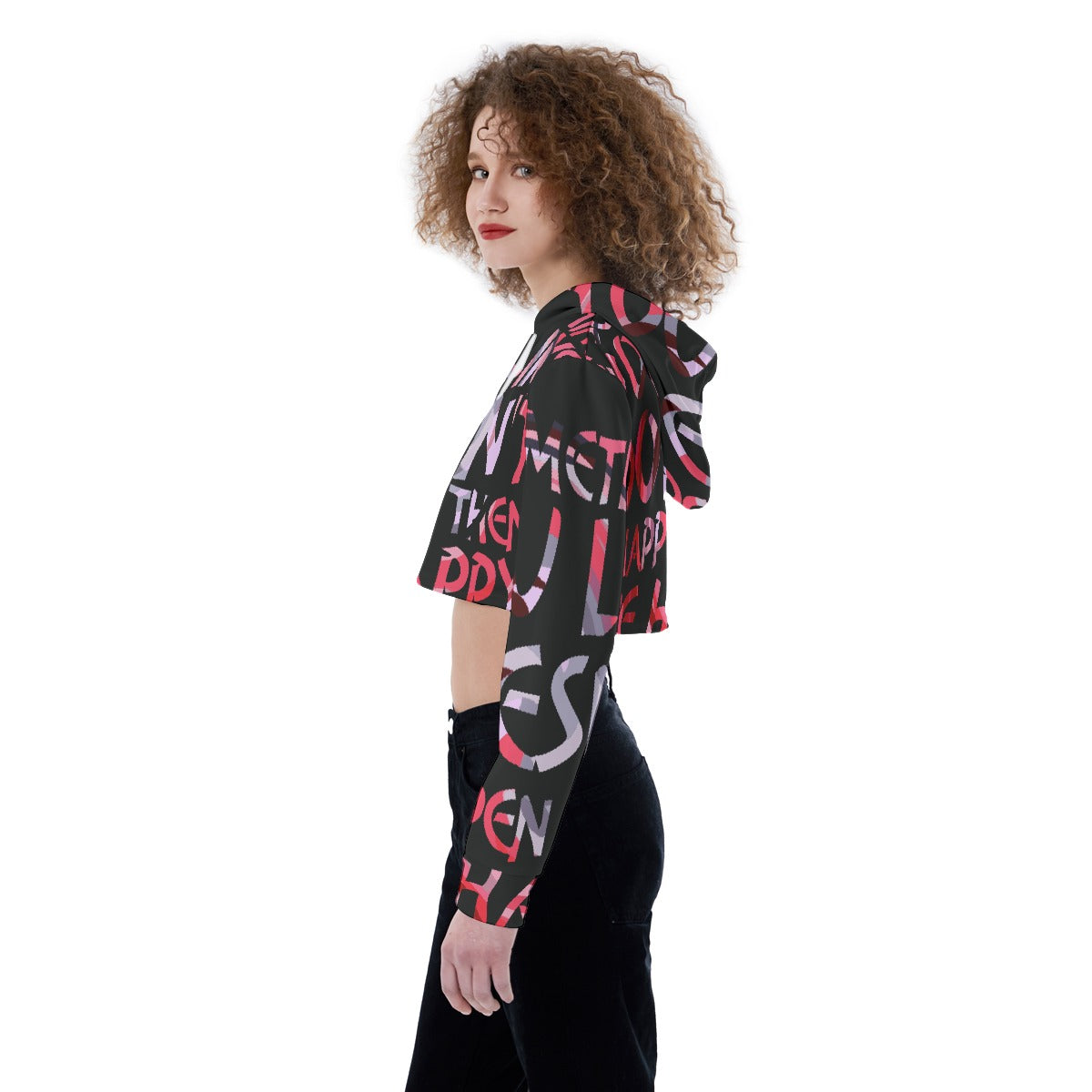 All-Over Print Women's Crop Top Hoodie