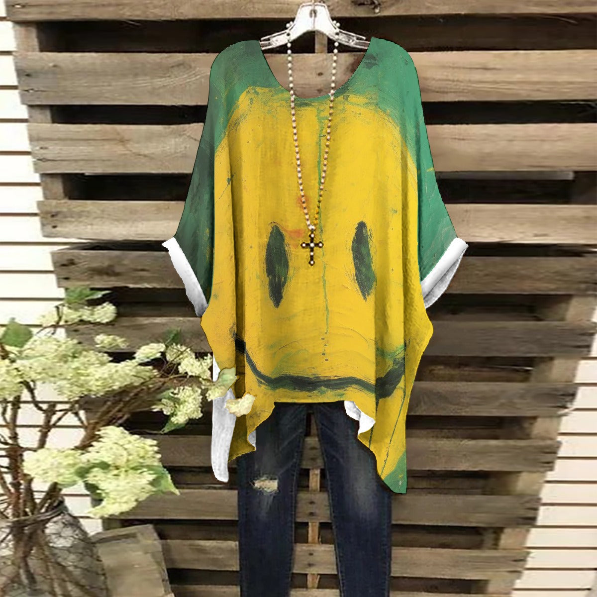 All-Over Print Women's Bat Sleeve Shirt