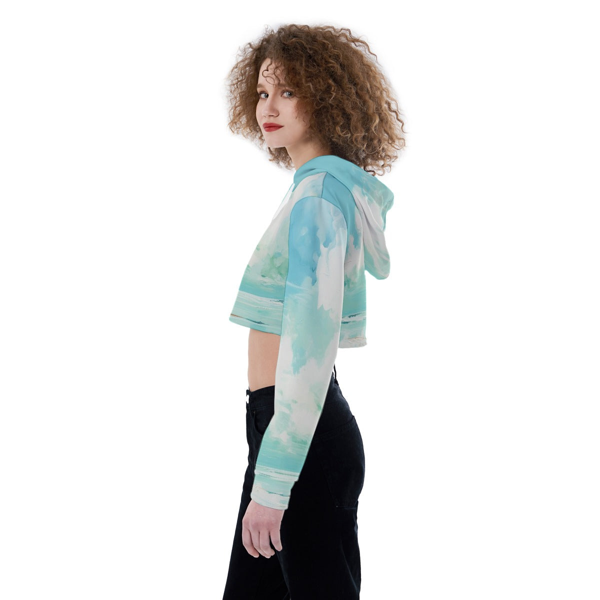 All-Over Print Women's Crop Top Hoodie