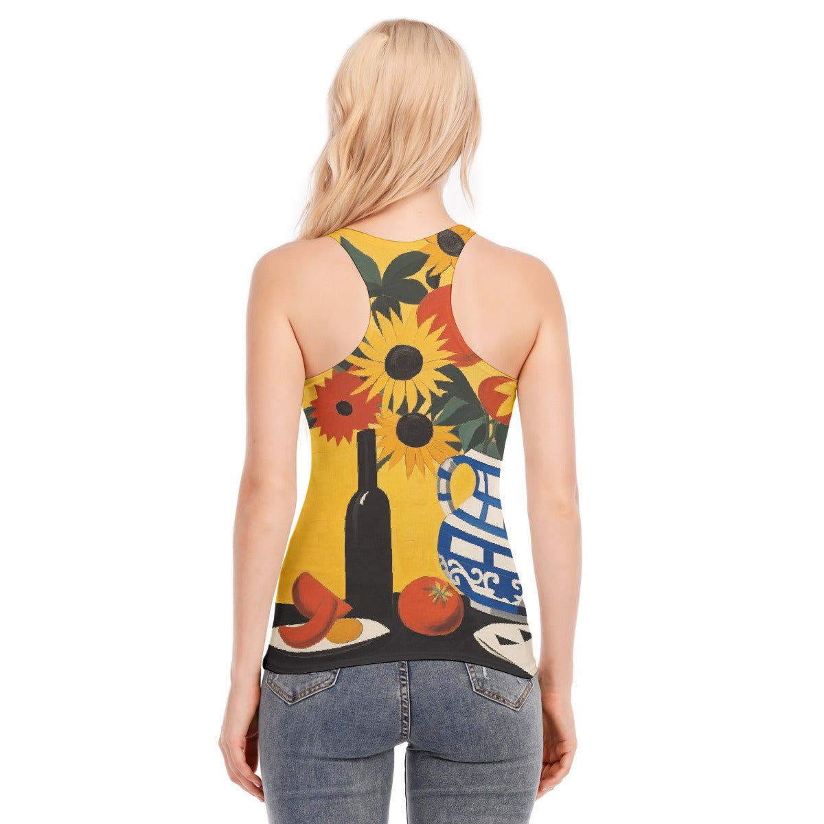 All-Over Print Women's Racer Vest | 190GSM Cotton