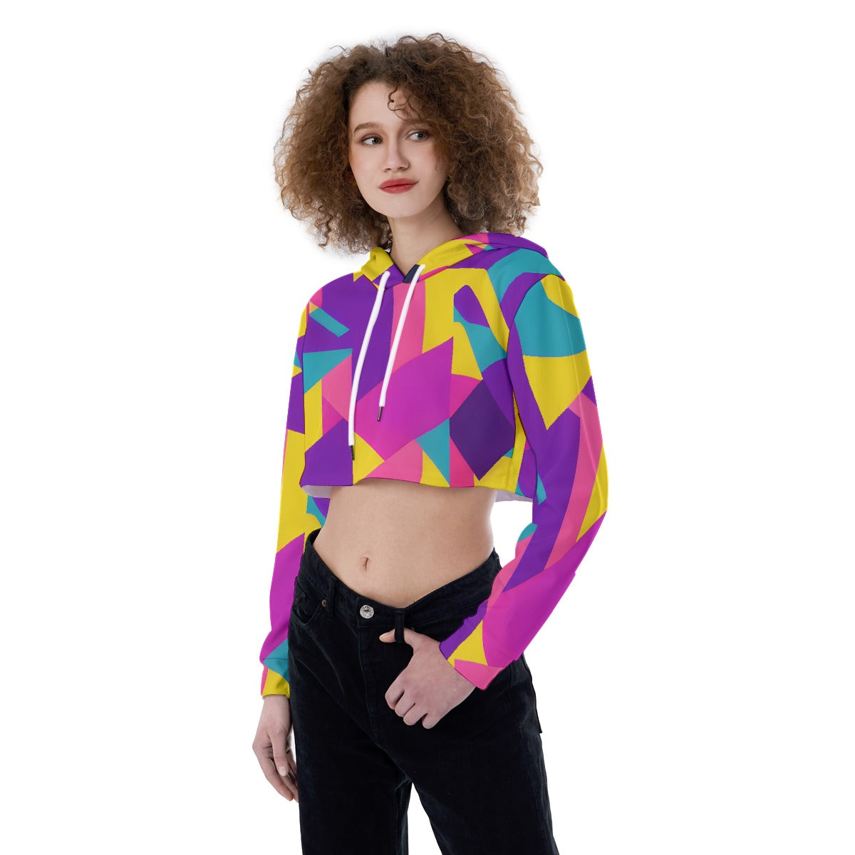 All-Over Print Women's Crop Top Hoodie