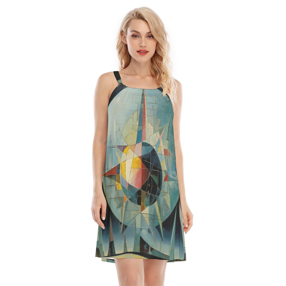 All-Over Print Women's O-neck Cami Dress