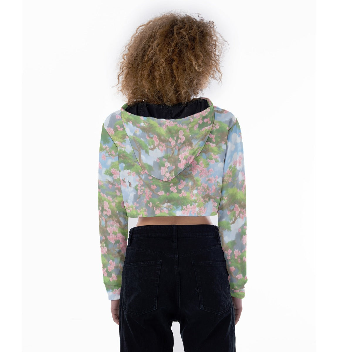 All-Over Print Women's Crop Top Hoodie