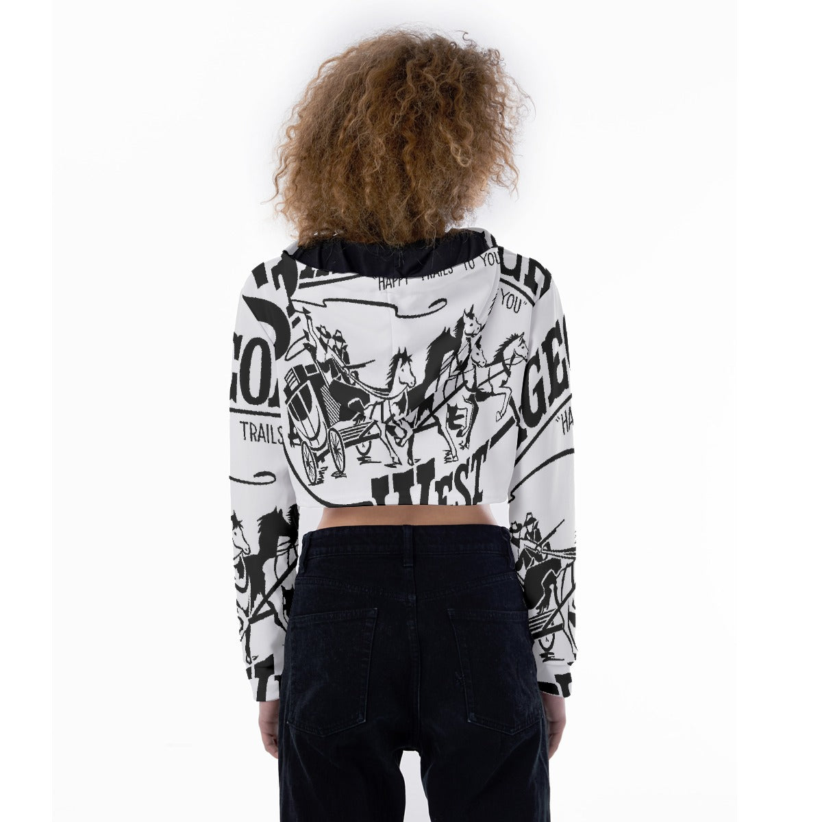All-Over Print Women's Crop Top Hoodie
