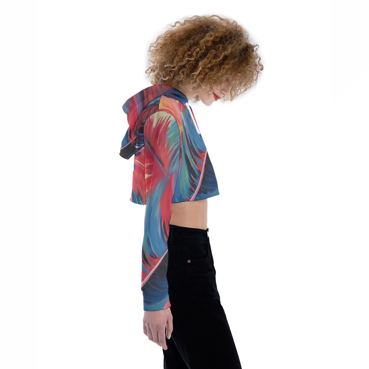 All-Over Print Women's Crop Top Hoodie