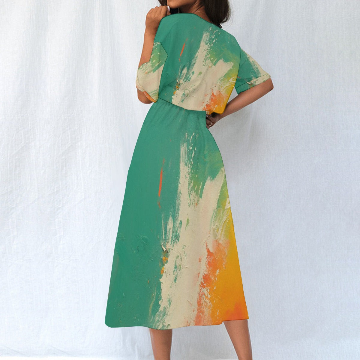 All-Over Print Women's Elastic Waist Dress