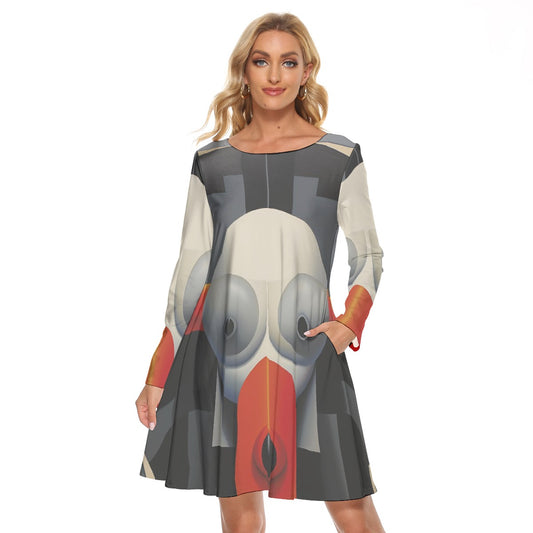 All-Over Print Women's Crew Neck Dress