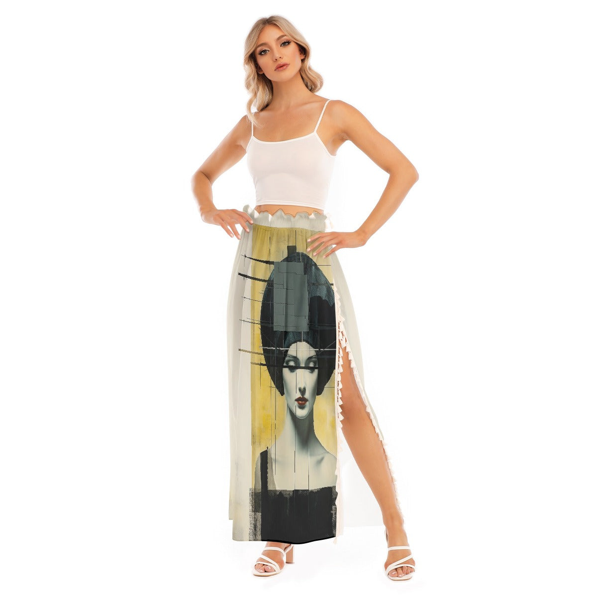All-Over Print Women's Side Split Skirt
