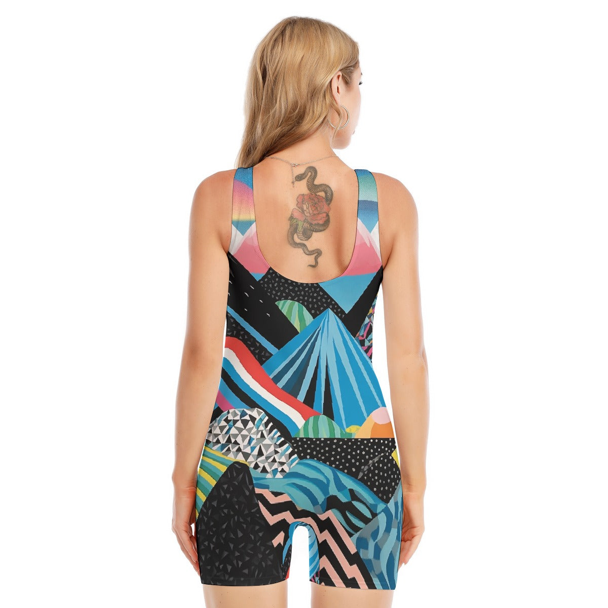 All-Over Print Women's Sleeveless One-piece Swimsuit