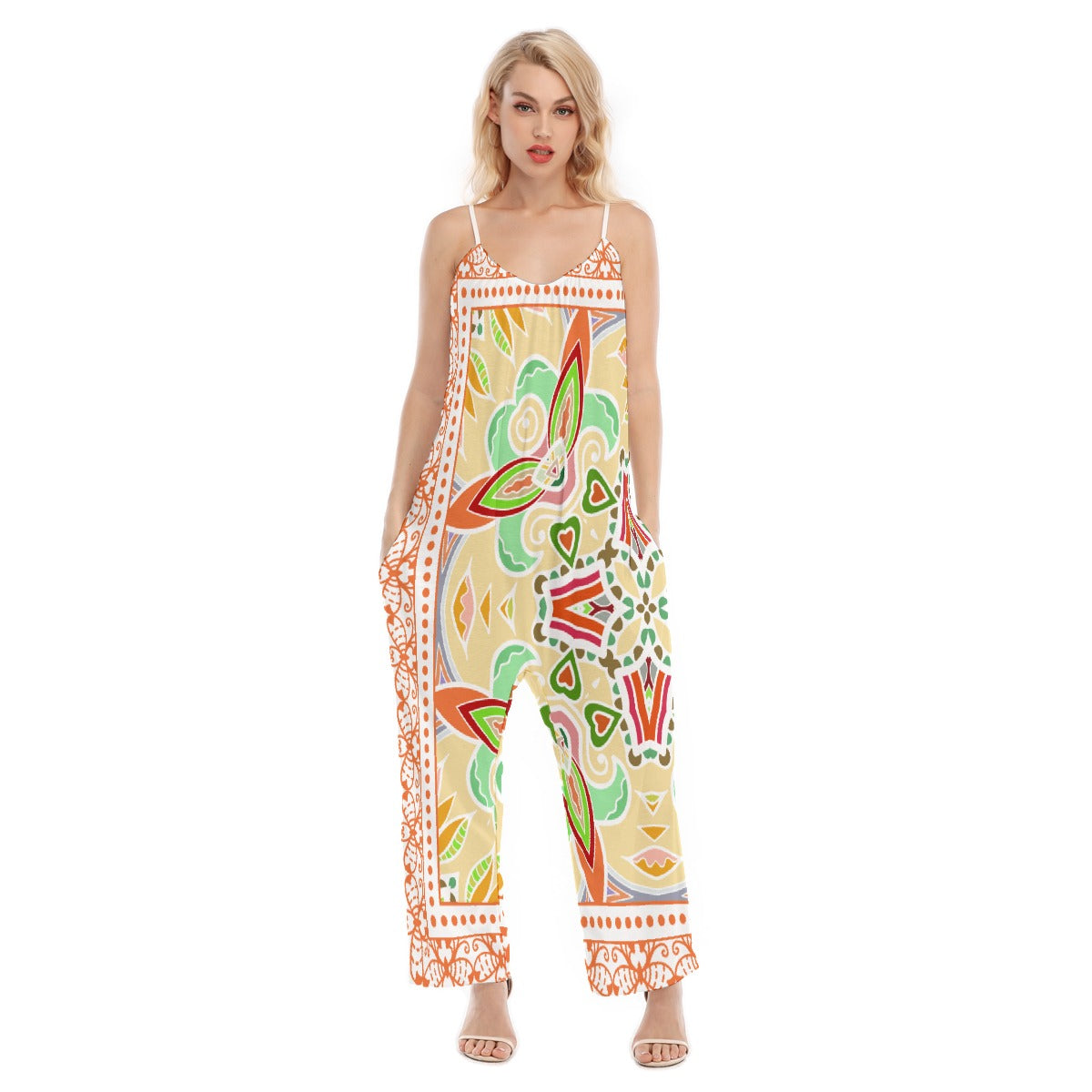 All-Over Print Women's Loose Cami Jumpsuit