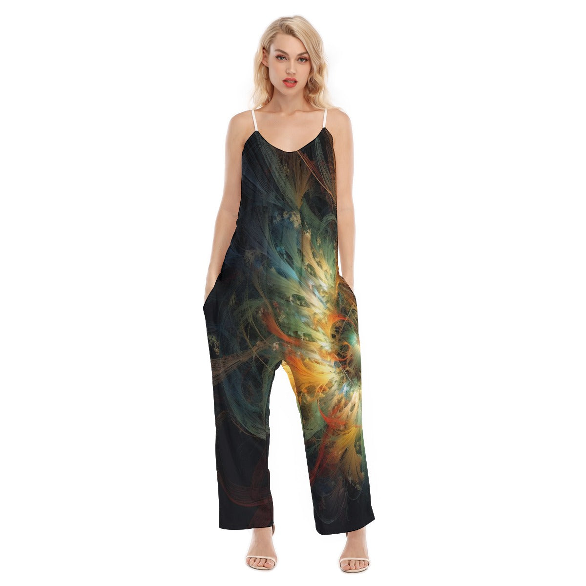 All-Over Print Women's Loose Cami Jumpsuit